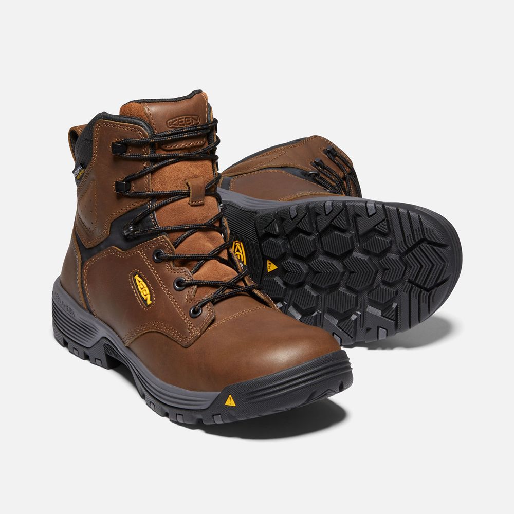 Keen Laarzen Heren Bruin - Chicago 6\" Waterproof (Carbon-Fiber Toe) - 62170-QGNW